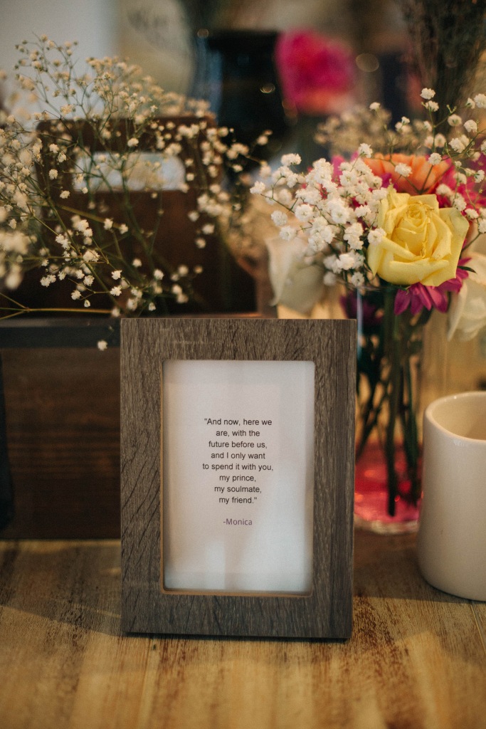 Friends themed bridal shower framed quote