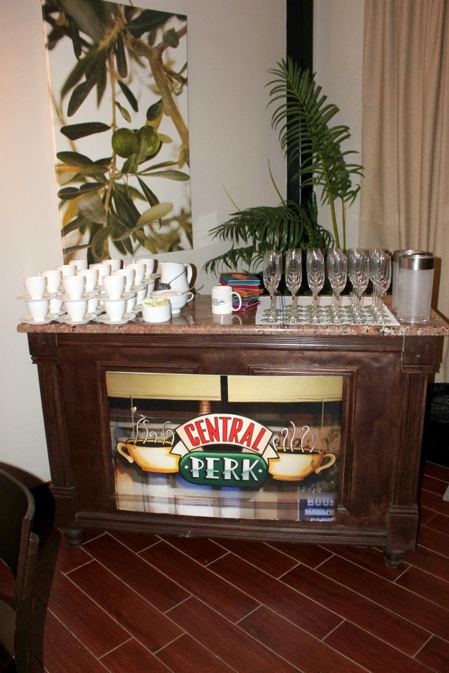 Friends themed party coffee drinks display
